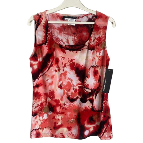 Franco Mirabelli Lua Sleeveless Stretch Tank Top Temptation Size L - Picture 1 of 4